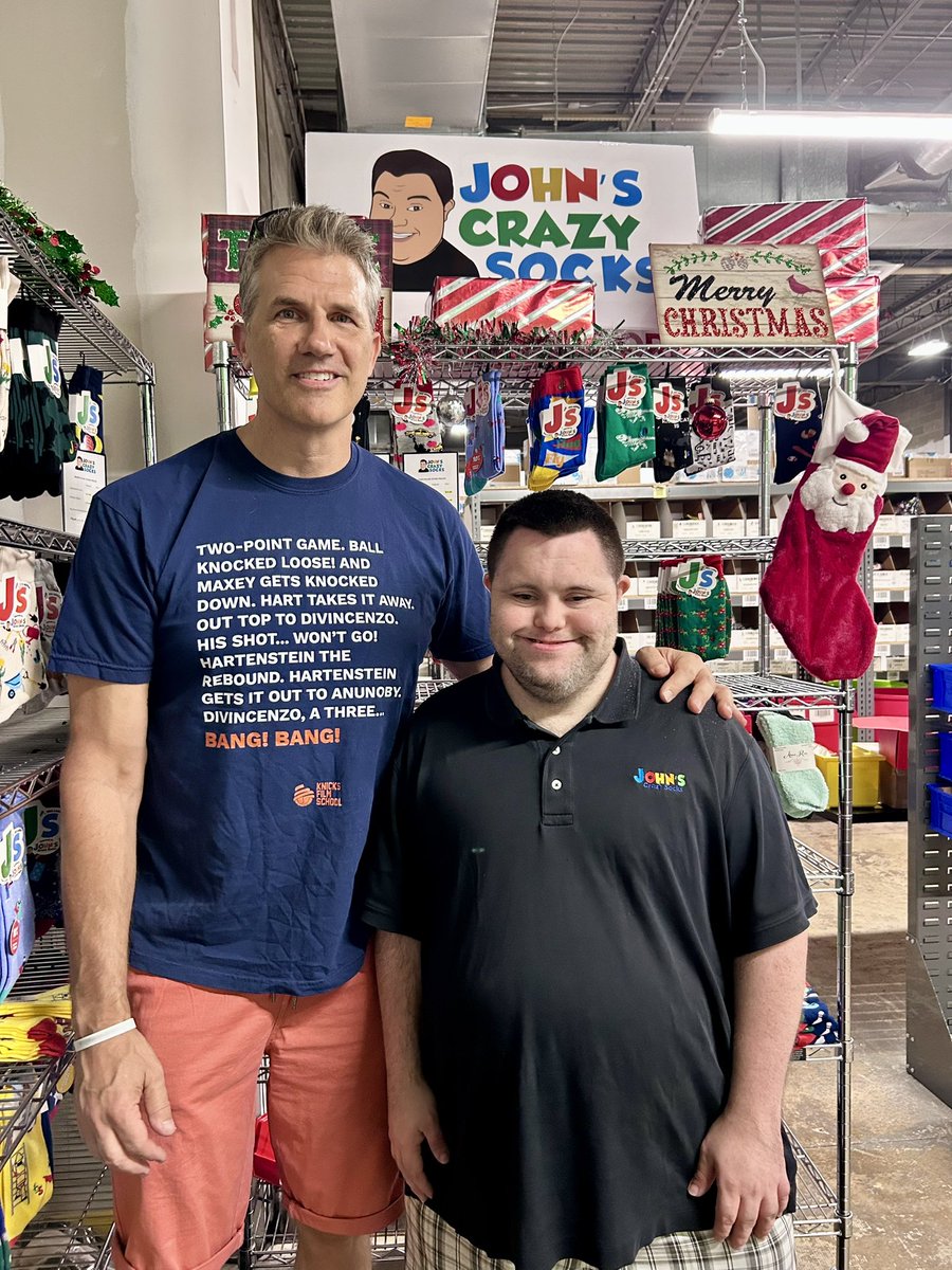 alanhahn's tweet image. You need some good socks? Who doesn’t?
So we visited my man John at his dynamic business @JohnsCrazySocks today in Farmingdale to stock up for #ChristmasInJuly.
Great business, great cause and a great young man! 💙💛