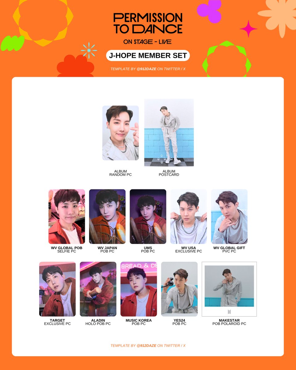 PTDOS Live Album Template 퍼투댄 포카 드볼표 Member Ver. + SUGA