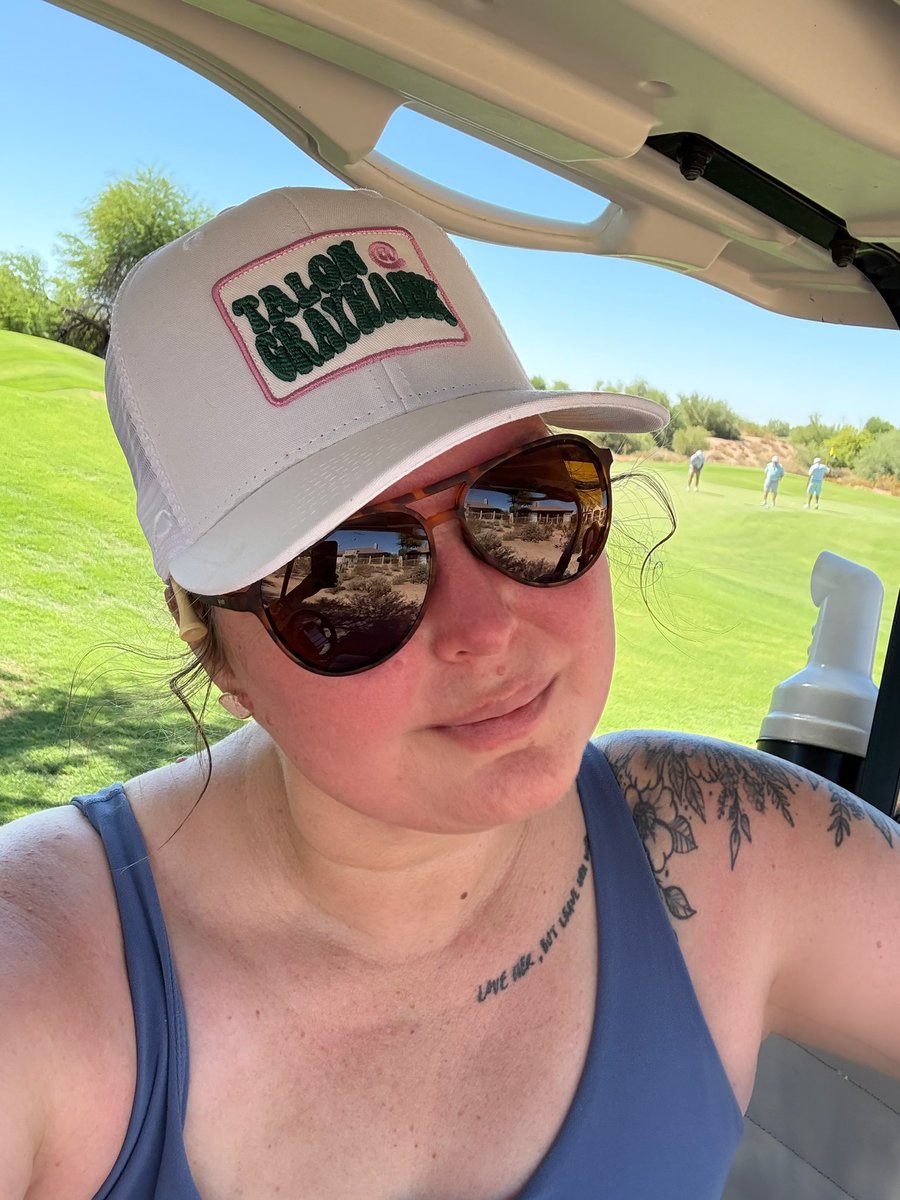 KellyInPhoenix's tweet image. It’s only supposed to be 103 today. I’m currently melting at 96, but it’s still a beautiful day for golf.
