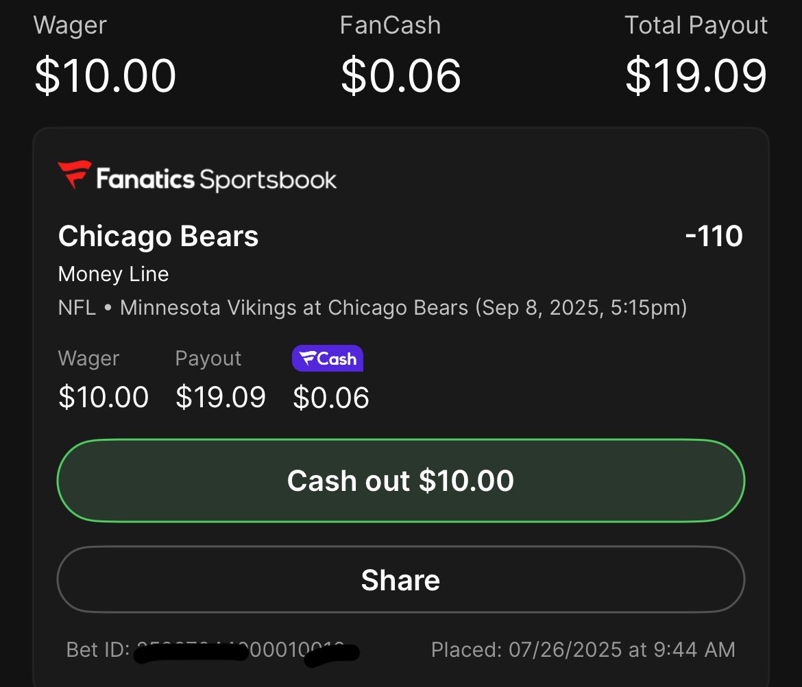 KalebWilliamsJR's tweet image. DAY 2
Placing $10 everyday on the #Bears to beat the Vikings week 1
Every 100 likes bet increases by $5
Today I included a video of Dixon Jules. Cheers 🍻
Bet amount: $20
Likes: 4