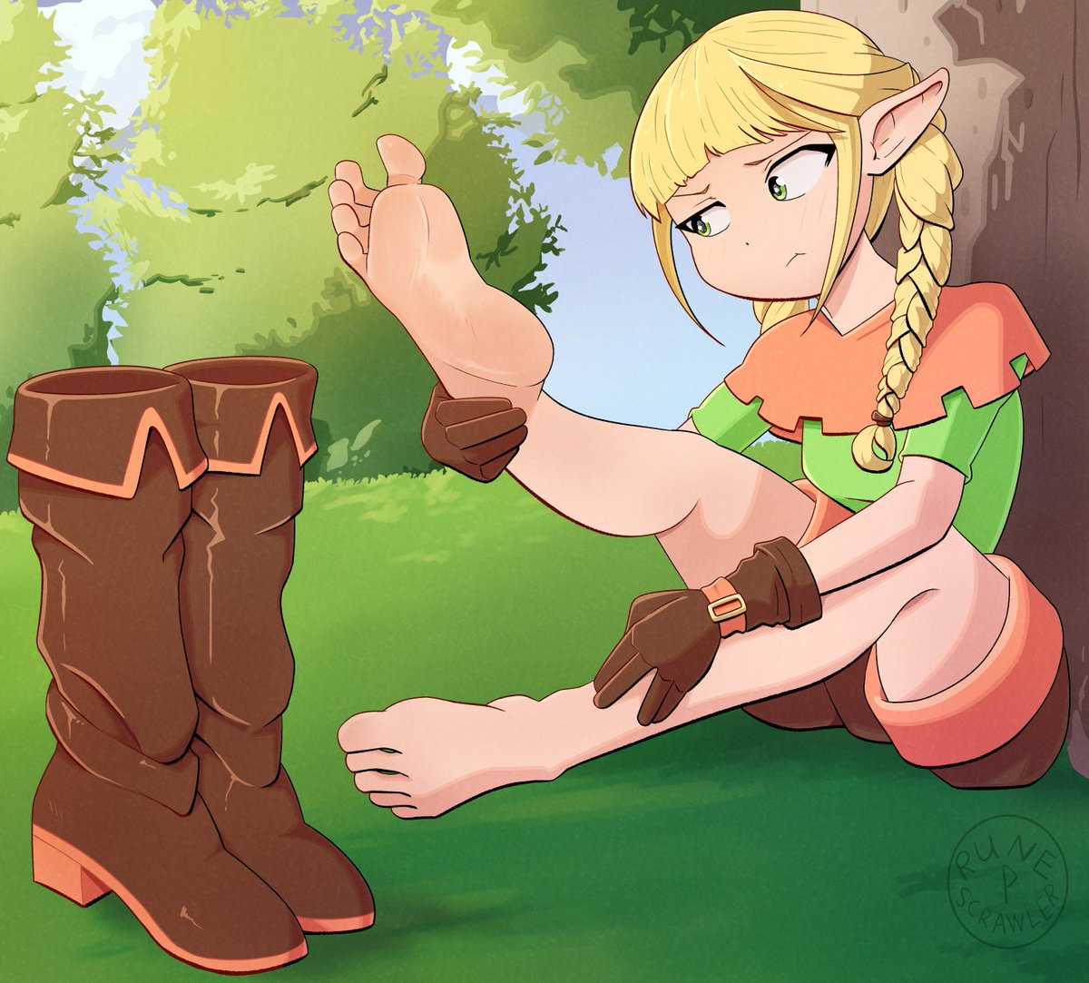 runescrawler's tweet image. She's trying to see what everyone likes about these things.