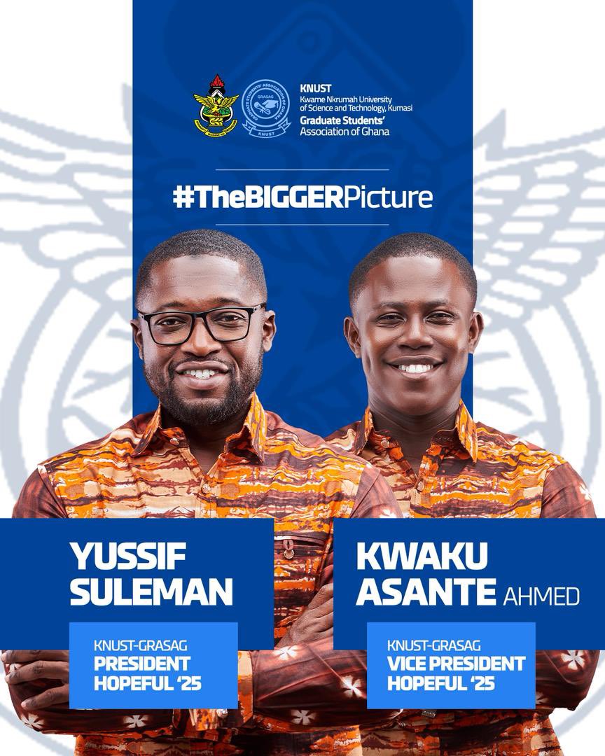 watsuptek's tweet image. Yussif Suleman and Kwaku Asante Ahmed are declared GRASAG President and Vice President elect for the 2025/26 academic year.
#WatsuptekReport
#ElectionCommandCenter
#KNUSTDecides25