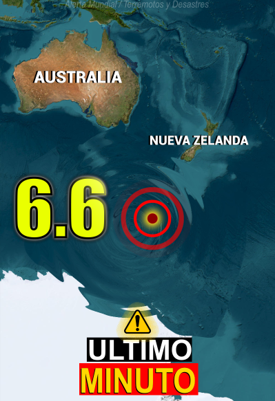 AlertaMundialUH's tweet photo. Un potente sismo de magnitud 6.6 se registró el 27 de julio de 2025 a las 04:15 (hora local) en la región de Isla Macquarie, con una profundidad de 10 km. El epicentro se ubicó a 1,434 km al suroeste de Bluff, Nueva Zelanda. https://t.co/m0cfIXSnP6