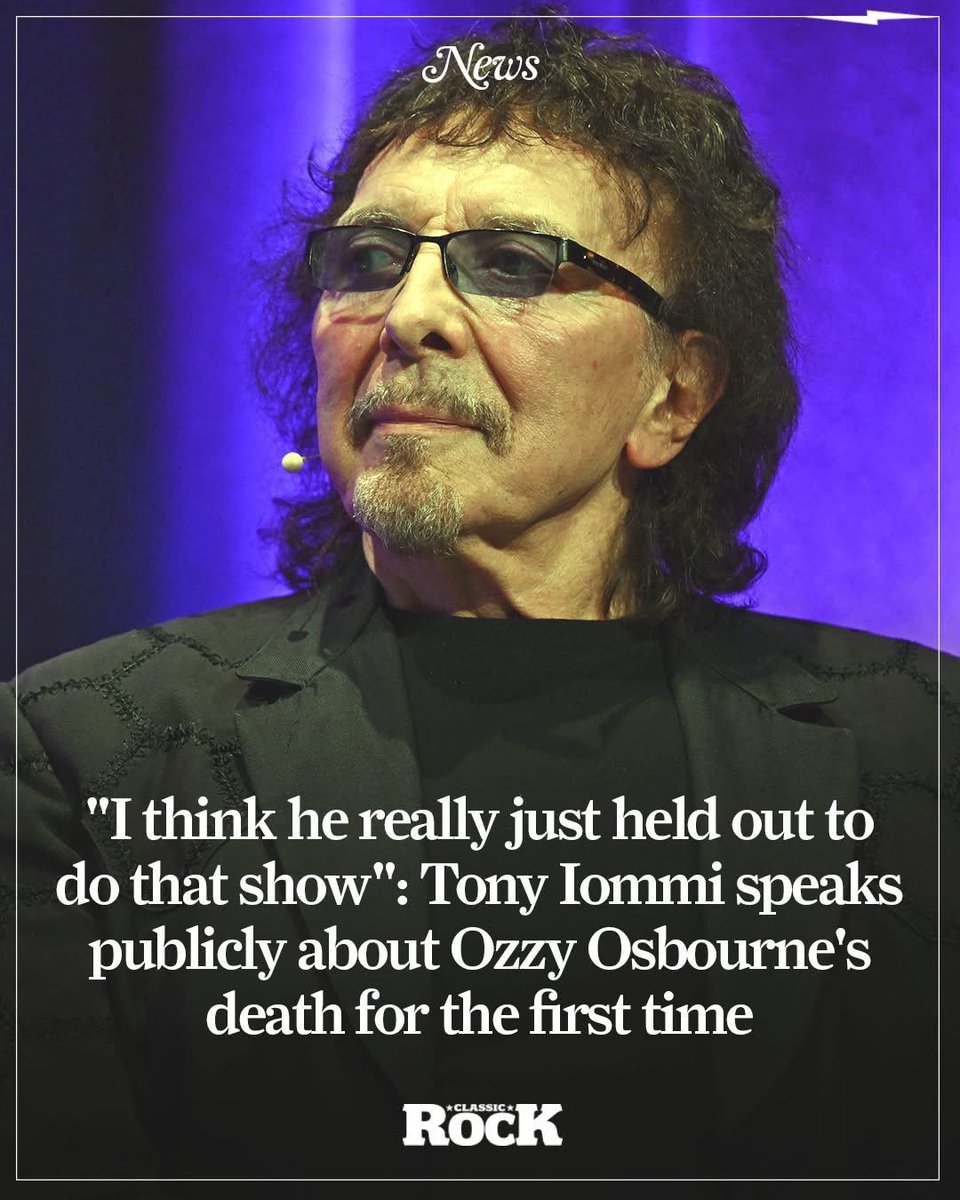 BlackSabbath's tweet image. "I think he really just held out to do that show. I really feel – and me and Geezer were talking about it last night – that we think he held out to do it, and just after that, he’s done it and said goodbye to the fans.”

Full interview: youtu.be/9BzqGzgbTKk?si…