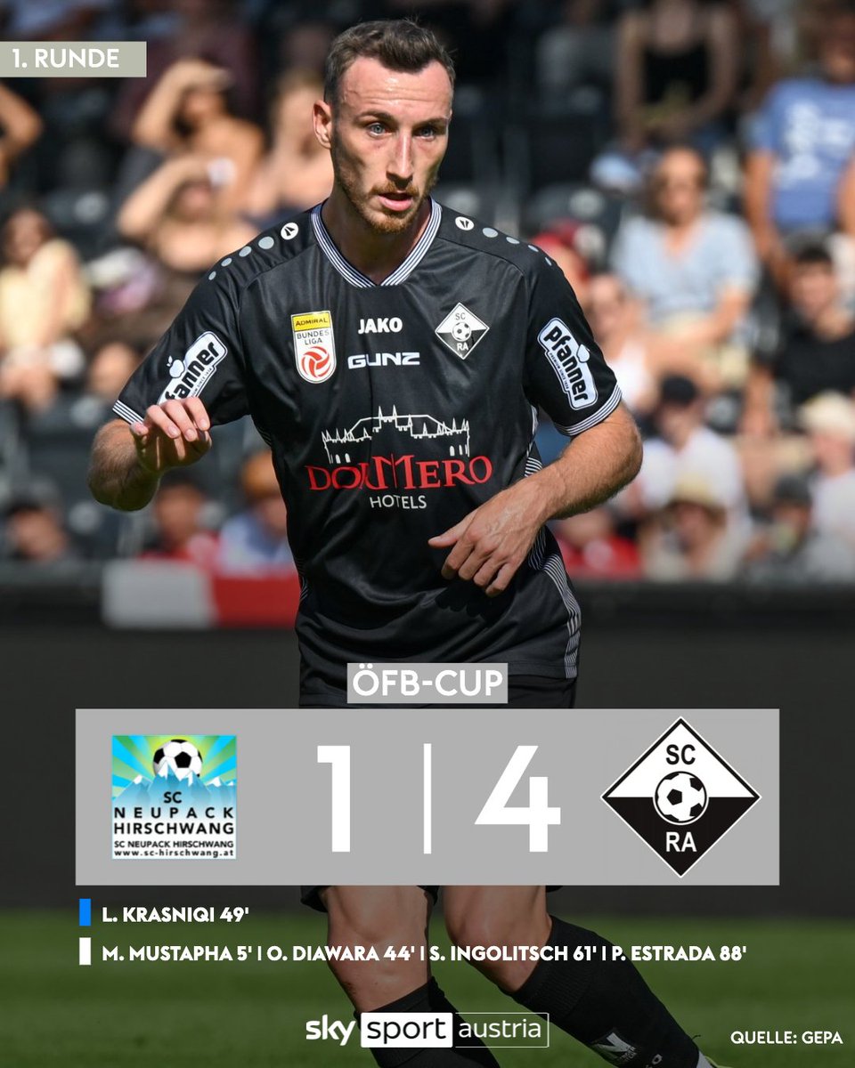 SkySportAustria's tweet image. Der SCR Altach gewinnt das Erstrunden-Spiel gegen Hirschwang ohne Probleme!
skysportaustria.at/altach-ueberst…
#ÖFBCup #Altach #ALT #Runde1