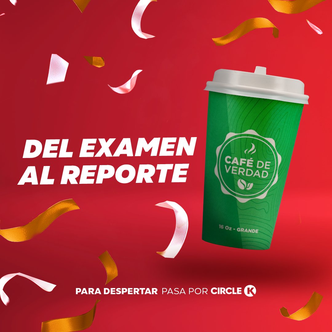 Estamos contigo desde que necesitabas pasar los finales. 🧐

#CircleK #CaféDeVerdad