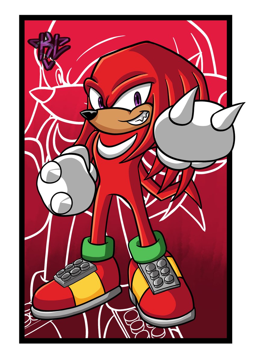 KnightLineArt's tweet image. Recent #Knuckles drawing I did. Still happy with it. #Sega #Sonic