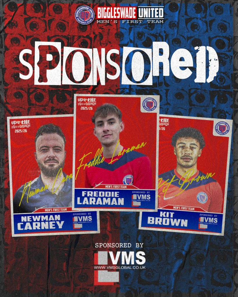 Biggleswadeutd's tweet image. HAT TRICK SPONSOR😱👏🏻
We would like to thank VMS Global for sponsoring THREE of our Mens First Team Players: Newman Carney, Freddie Laraman and Kit Brown!!