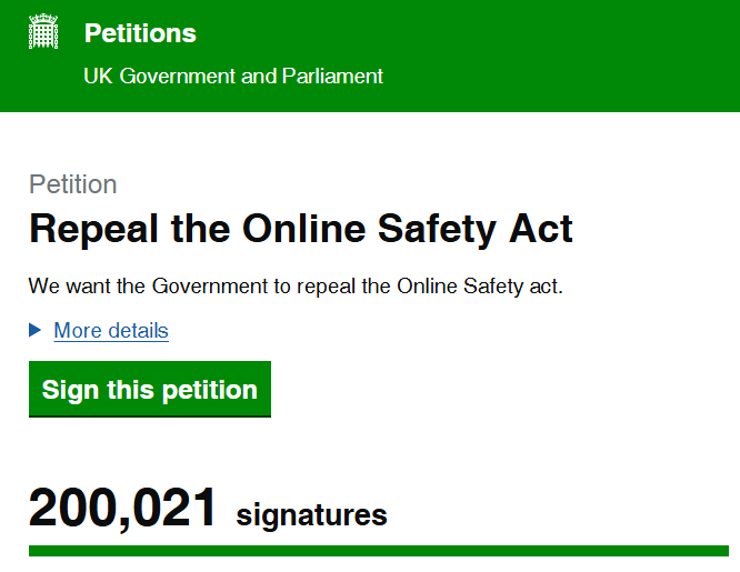 Just topped 200k signatures

petition.parliament.uk/petitions/7229…
