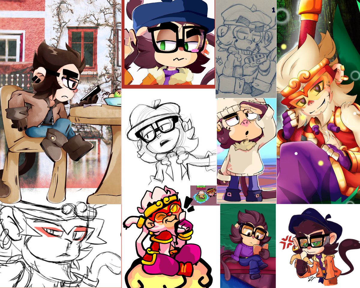 SilvrCaos's tweet image. M encanta dibujar a Mico en diferentes estilos โ๏ธ