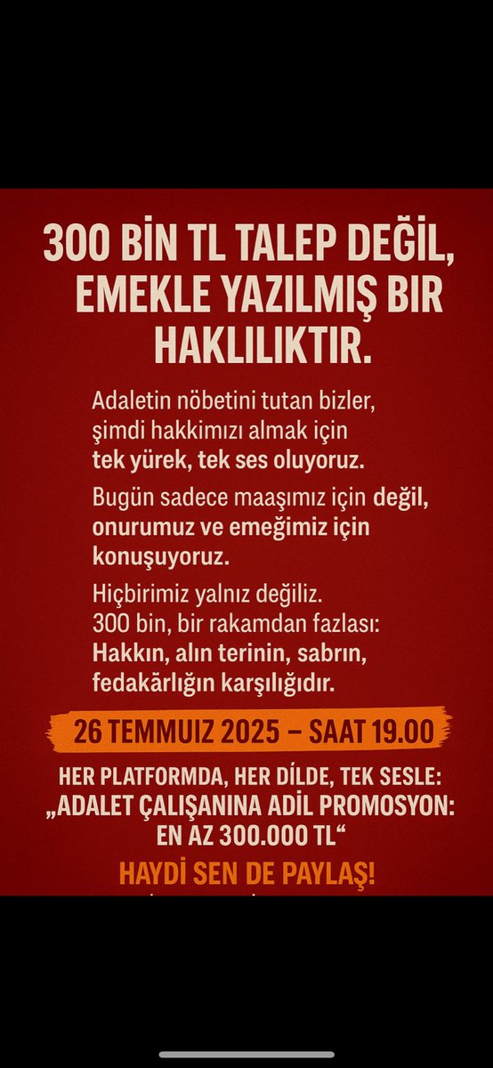#AdaletBakanlığıTekSes300Bin