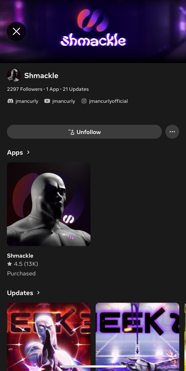 Everyone pls follow Shmackle here

meta.com/en-gb/experien…