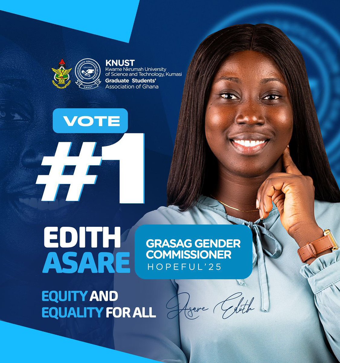 watsuptek's tweet image. Edith Asare is declared GRASAG Gender commissioner Elect for the 2025/26 academic year.
#WatsuptekReport
#ElectionCommandCenter
#KNUSTDecides25