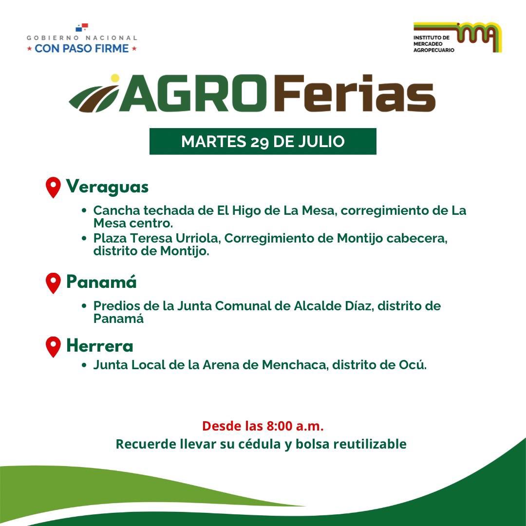 IMA_Pma's tweet image. 🌾 ¡Este martes 29 de julio tienes una cita con el ahorro y lo local!
Te presentamos las Agroferias del IMA.
📍 Consulta aquí las sedes disponibles
⏰ Inicio: 8:00 a.m. en todas las localidades
♻️ No olvides llevar tu bolsa reutilizable y tu cédula
#ConPasoFirme