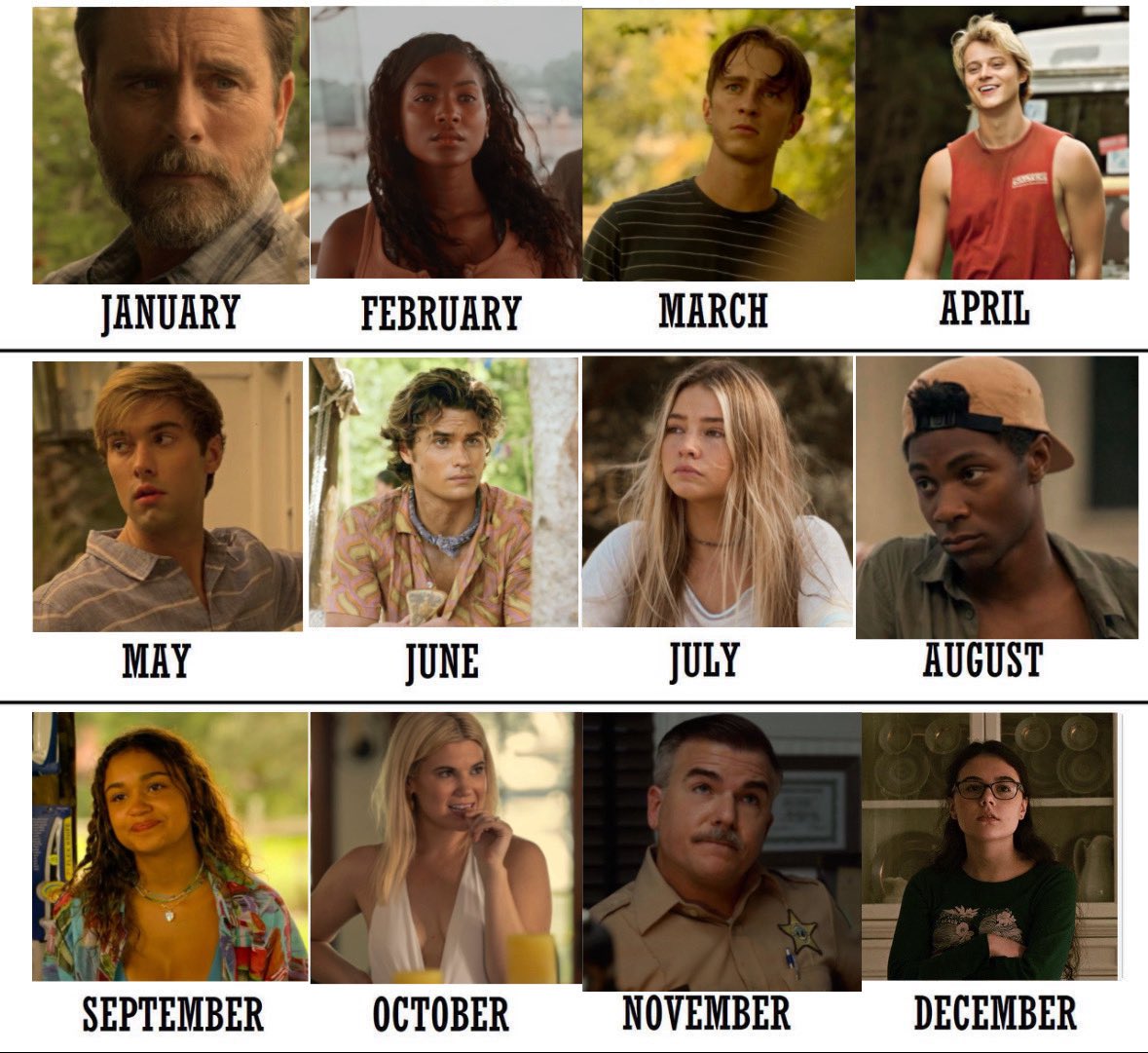 bisexualrafe's tweet image. your birth month = an obx character 🙂‍↕️