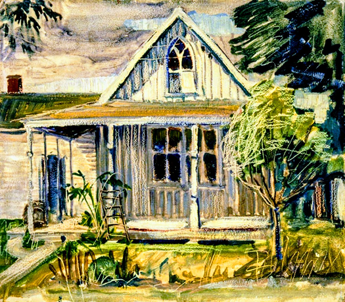 🎨

GRANT WOOD 
"Sketch for House in American Gothic"
(1930)