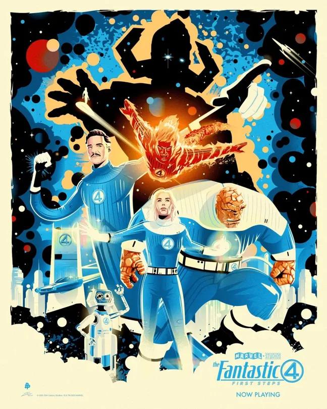 port4l_nerd's tweet image. Novo pôster oficial de #TheFantasticFourFirstSteps.