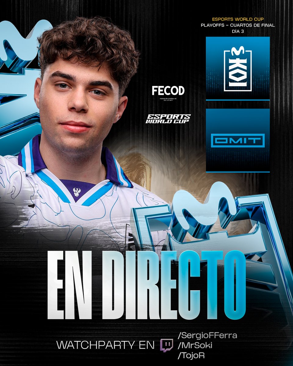 FECOD_es's tweet image. Llegó el turno de @MovistarKOI
Los de Toronto buscan la clasificación al Championship Sunday frente a un duro @OMiTGG, campeón de Challengers y verdugo de FaZe en fase de grupos
Lo vemos junto a @SergioFFerra @TojoR18 y @MrxSoki ⬇️
twitch.tv/sergiofferra…