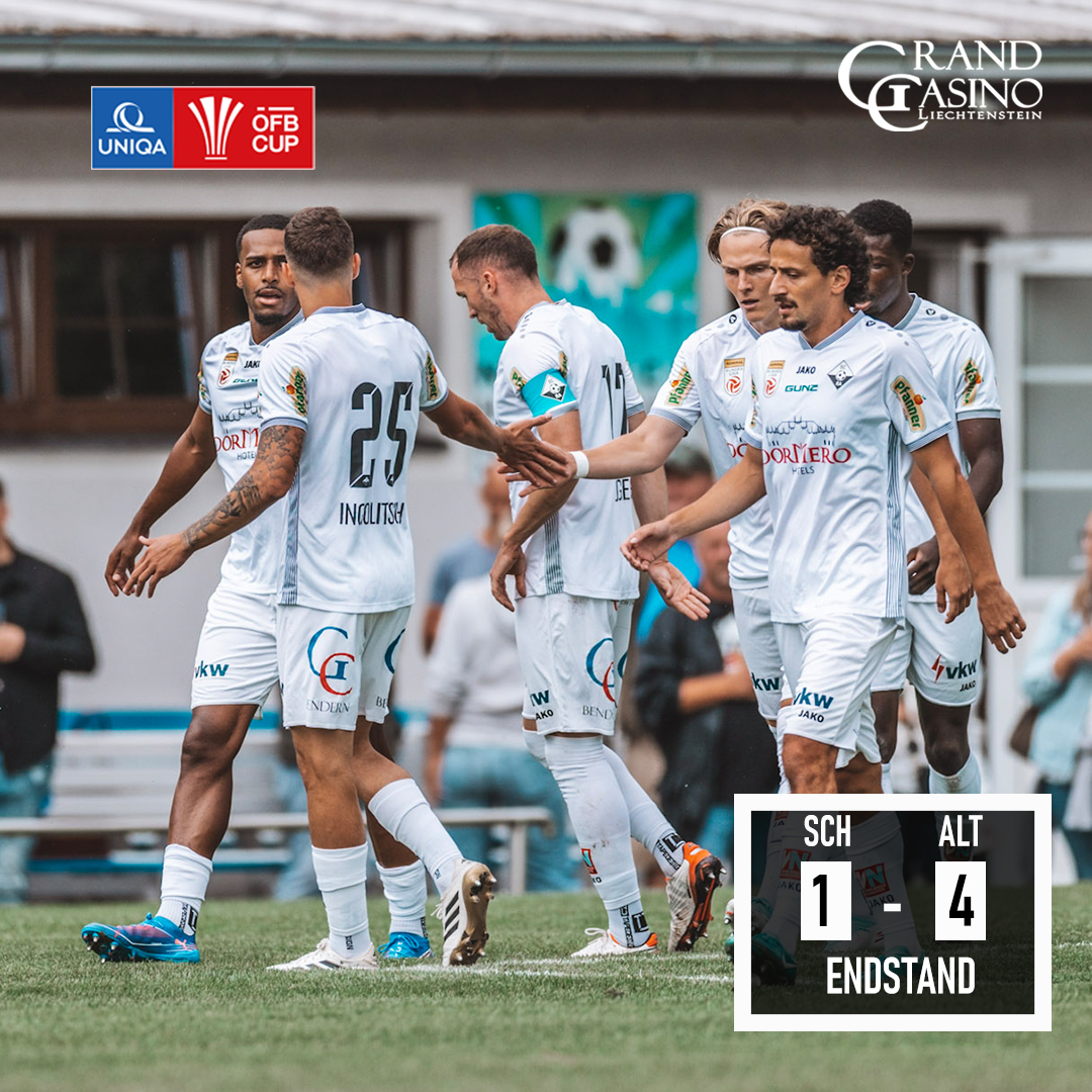 𝑬𝒊𝒏𝒆 𝑹𝒖𝒏𝒅𝒆 𝒘𝒆𝒊𝒕𝒆𝒓 ✔️

Der SCR Altach gewinnt das 1. Pflichtspiel der Saison 2025/26 und steht in der 2. Runde des UNIQA ÖFB Cup.

Ein großes Dankeschön an den SC Hirschwang für die Gastfreundschaft – und alles Gute für den weiteren Saisonverlauf! #SCHALT