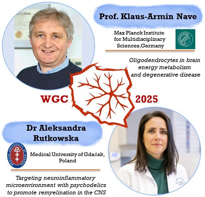 Top speakers ready for you in our oligodendrocyte session!
Prof. Klaus-Armin Nave on axonal energy support &amp; neurodegeneration, plus Dr. Aleksandra Rutkowska on psychedelics &amp; CNS remyelination.
Don’t miss out—join us!

<a href="/KlausNave/">Klaus-Armin Nave</a> <a href="/Rutkowska_Lab/">RutkowskaLab</a>
 
#WGC #Oligodendrocytes #GLIA