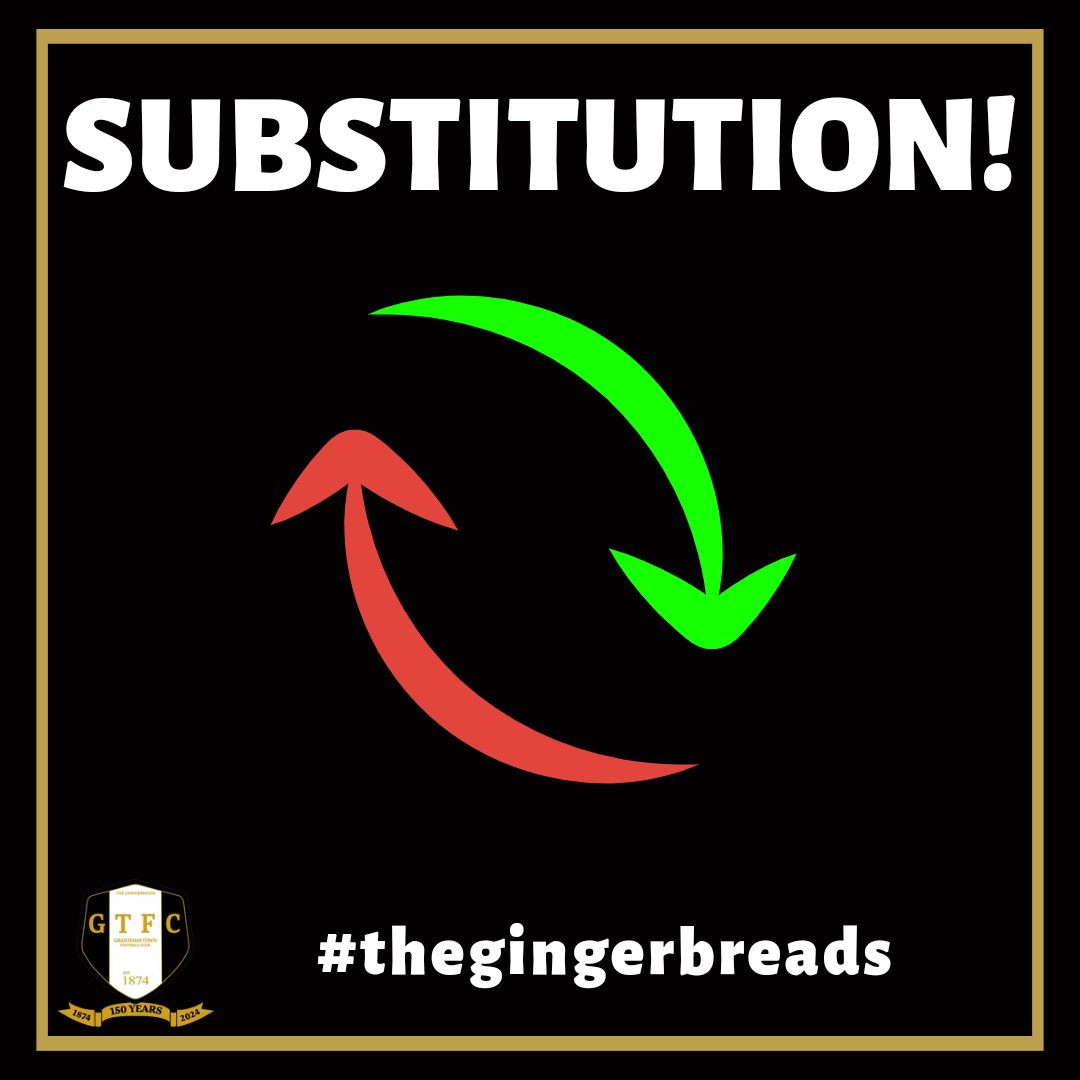 granthamtownfc's tweet image. SUB: Callum Moore replaced Rhys Brailsford (75&apos;)