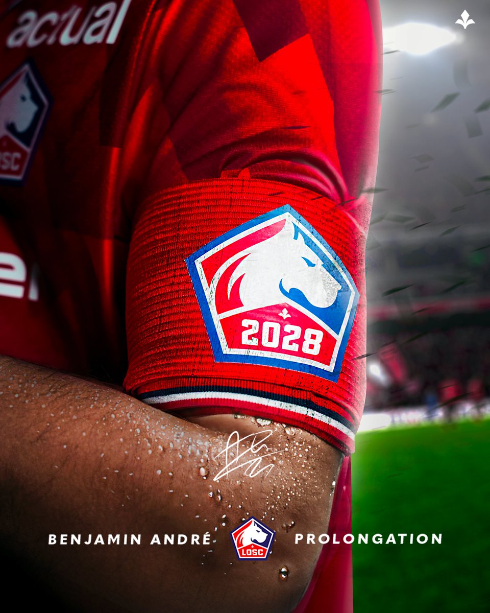 ✍️Le LOSC est fier d’annoncer la prolongation du contrat de son capitaine, Benjamin André (34 ans), pour deux saisons supplémentaires (➡️2028). 

Une belle histoire de fidélité, de combat et de passion qui s’écrit ensemble, encore et toujours dans le Nord.

Le communiqué 👉