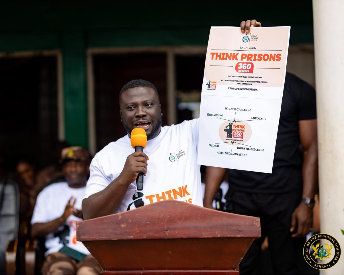 DrAmoakohene's tweet image. Today, I joined the Director-General of the Ghana Prisons Service, Mrs. Patience Baffoe-Bonnie, and her team to officially launch the Think Prison 360 Initiative.
In my remarks, I highlighted the bold commitments of H.E. John Dramani Mahama to transform the Ghana Prisons Service…