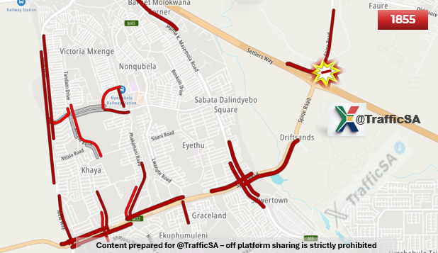 TrafficSA's tweet image. Cape Town - Live View:  Khayelitsha 
#EFFTurns12
