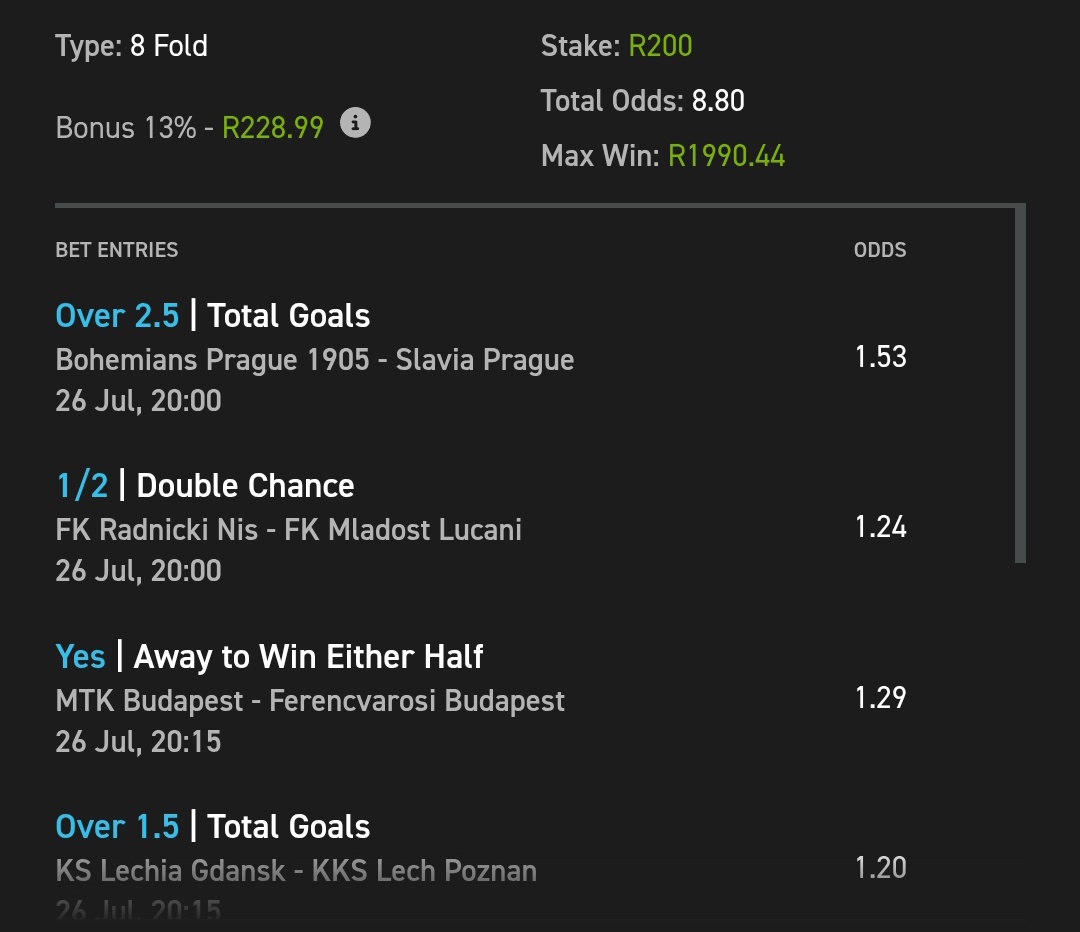 tembisaonlyn's tweet image. 8 odds @Easybet_SA
✅Copy my bet:easybet.co.za/sports?bookedB…
✅Code:326450
Register using my Promo code TUMI50
👉ebpartners.click/o/4yinkR?lpage…
18+ T&C's