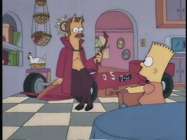 QuotesSimpsons1's tweet image. I'd sell my soul for a Formula One racing car.
That can be arranged.
Changed my mind. Sorry.
Cool.
Bart, stop pestering Satan!
#TheSimpsons
