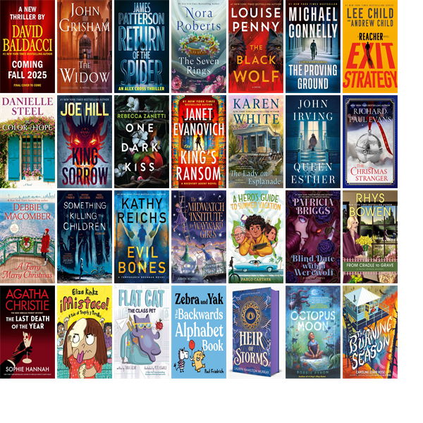 This week the Henderson Libraries have 139 new books and one new movie.  New items include David Baldacci November 2025, The Widow, Return of the Spider, The Seven Rings, The Black Wolf, The Proving Ground, Exit Strategy, The Color of Hope, and Playground. wowbrary.org/nu.aspx?p=318-…