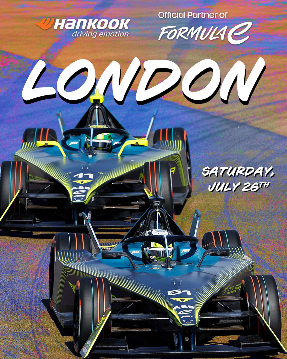 Tea, torque, and top speeds. 🇬🇧 🏁 It’s an exhilarating double-header weekend at the London E-Prix for the Season 10 finale! A @fiaformulae champion will be crowned soon—don’t miss it. 👑 #iON #HankookTire #RaceDay #Motorsports