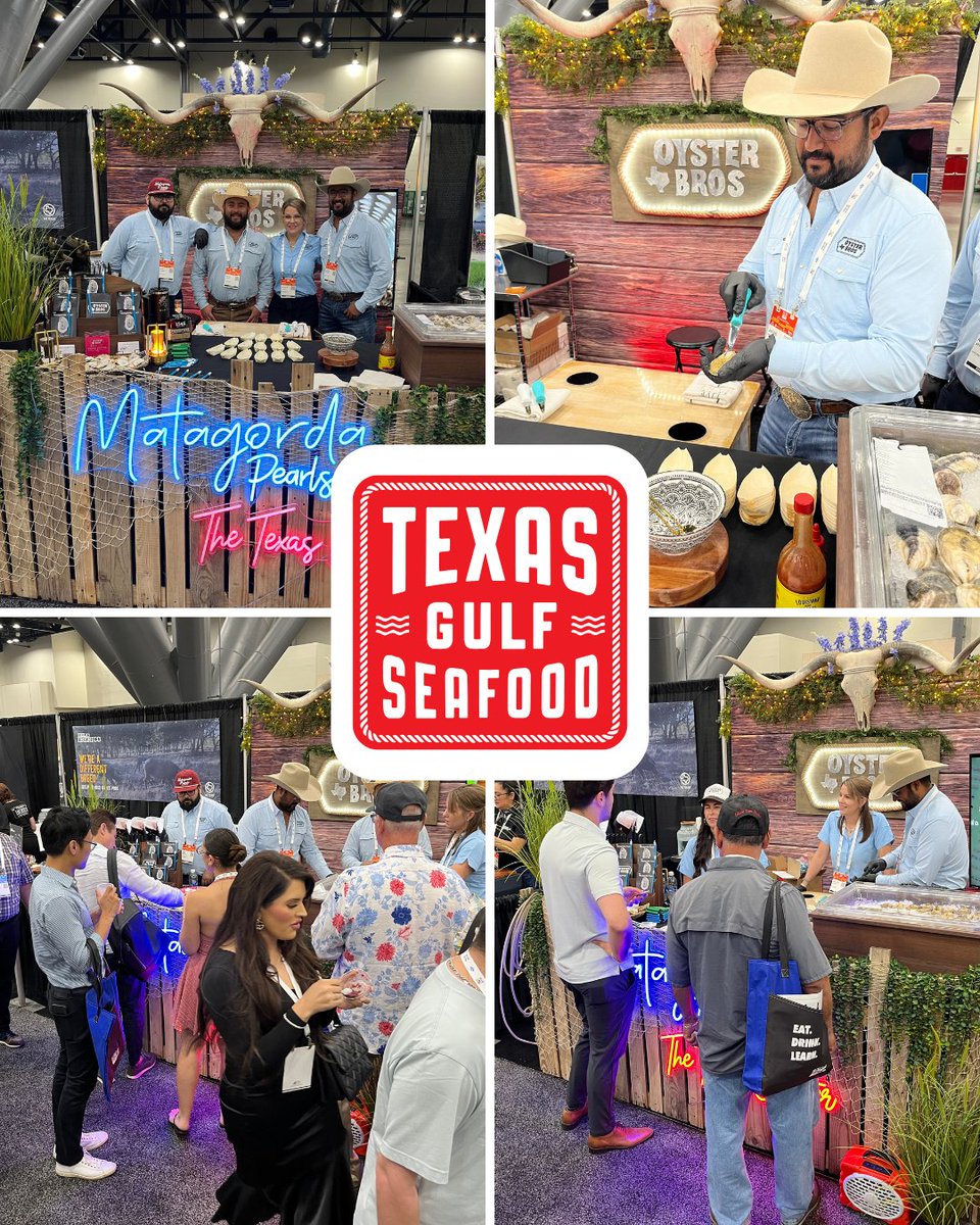 TXGulfSeafood's tweet image. Commissioner Sid Miller wants to highlight our GO TEXAN Partner the Oyster Bros for their dedication to Texas Gulf Seafood and showing off those Texas Gulf Oysters at the Texas Restaurant Show!👏
#GOTEXAN #TexasRestaurantShow #TexasGulfSeafood #ChooseLocal #TexasOysters