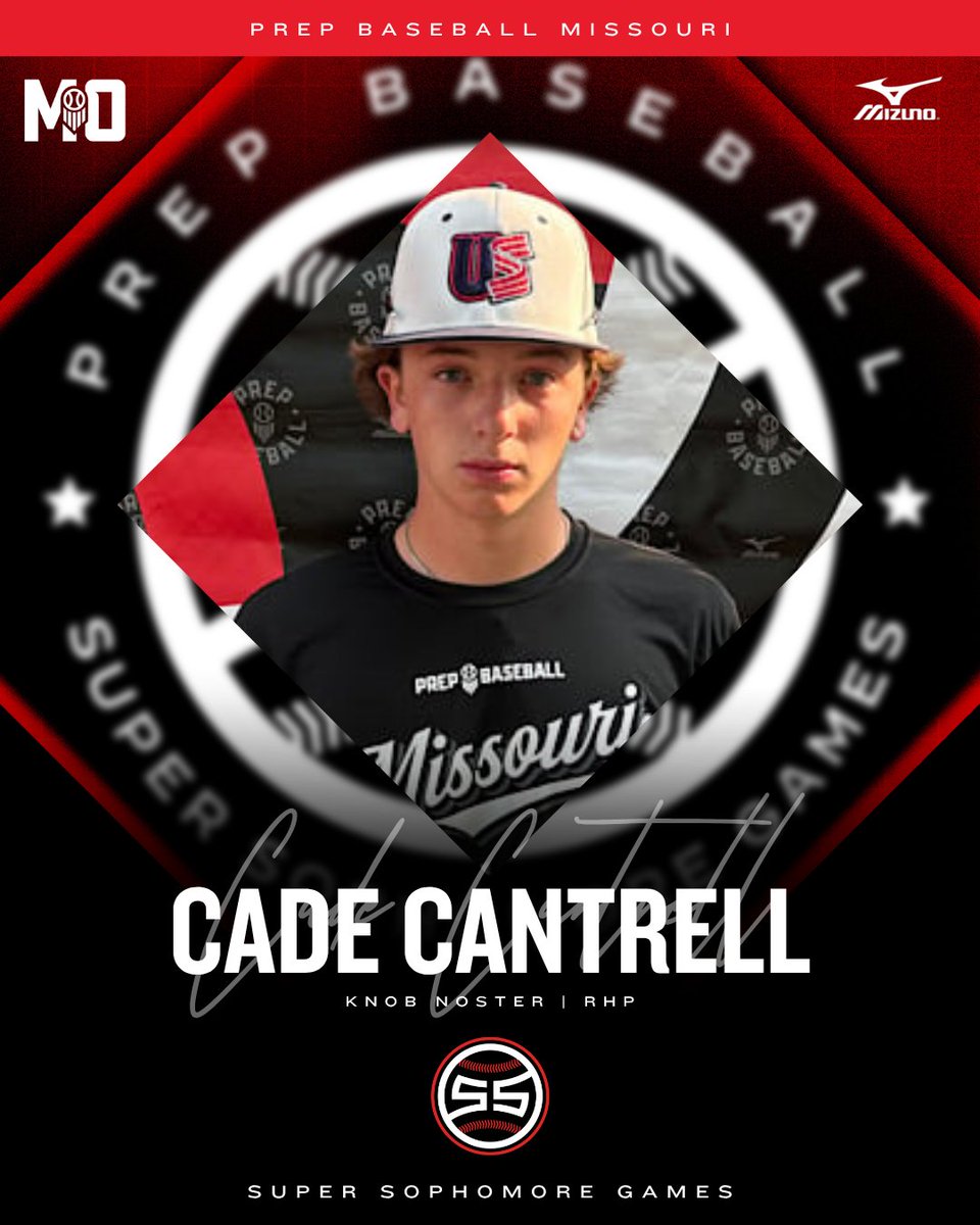 PrepBaseballMO's tweet image. 𝗜𝗡𝗩𝗜𝗧𝗘 𝗔𝗖𝗖𝗘𝗣𝗧𝗘𝗗 ✅
RHP Cade Cantrell (Knob Noster) is locked to represent Team Missouri at the 2025 Prep Baseball Central Super Sophomore Games in Kansas City! #CSSG25
👤: loom.ly/bdkqA0M // @CantrellCa90868