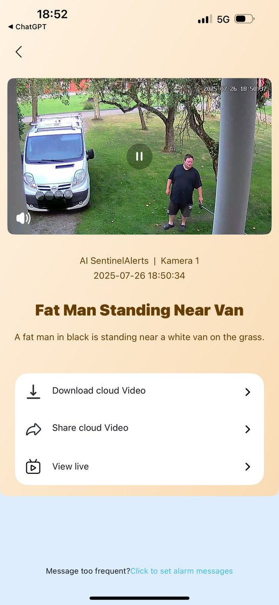 Jag blev nyss body shamad av min egna övervakning kamera