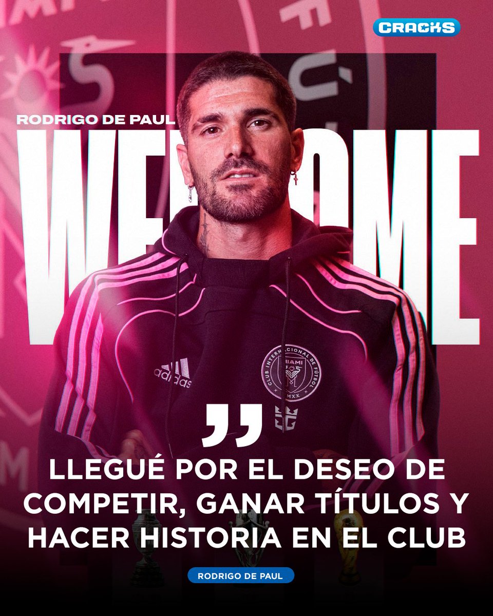 cracks_oficial's tweet image. LLEGA A HACER HISTORIA 🤝
Estas fueron las palabras de De Paul luego de su presentación oficial con el Inter Miami.
¿Opiniones? Los leemos 👀 💭