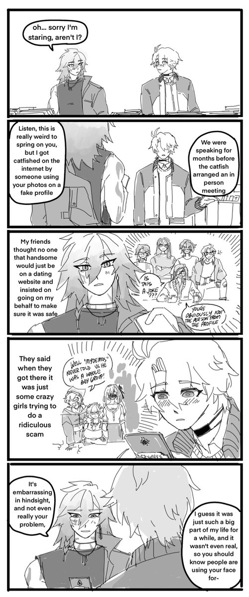 mymymydei's tweet image. what do i even call this? they met on a dating app au?? #phaidei