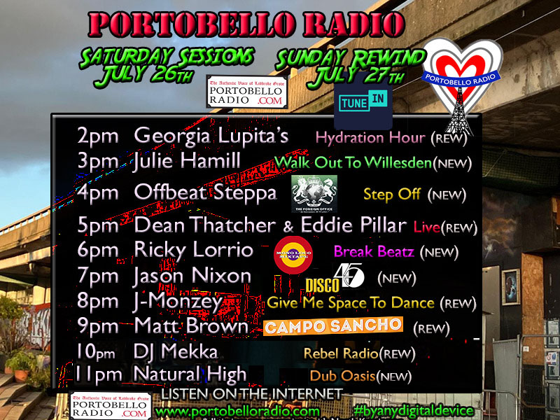Another crackin' line up of #DJs &amp; #music to listen to over the weekend #funk #reggae #dance #soul #world #RnBmusic #housemusic #dub &amp; more from 14:00 UK Saturday &amp; Sunday portobelloradio.com 📢