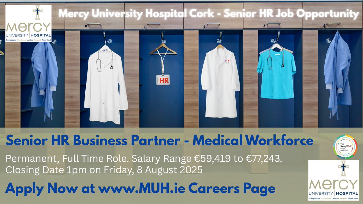 DeeORiordan8's tweet image. ☘#HR Folks today is your lucky day! @Mercycork seek Perm, FT #SeniorHRBusinessPartner for the Medical Workforce Team.

Amazing opportunity to join a great team, a growing hospital and a centre of excellence!

Details: api.occupop.com/.../senior-hr-…

#CIPD #HR #BusinessPartner #HSEjobs