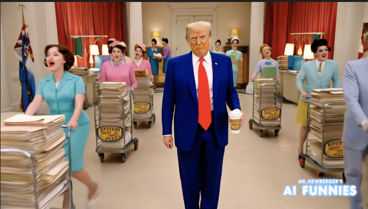jeremynewberger's tweet image. 🚨Mr. Newberger's AI Funnies Presents🚨
THROW THE FILES DOWN THE STAIRS
Trump's playbook for burying the Jeffrey Epstein scandal, but as a musical number!
youtu.be/DkBDDsGFSV0
Created with @Hailuo_AI