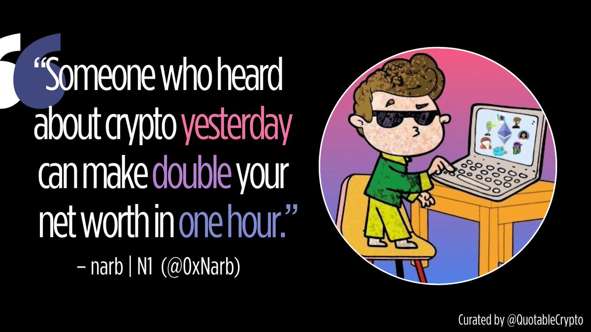 QuotableCrypto's tweet image. ————————————————————
💻 Source: @0xNarb (05/14/2025)

💻 &quot;It doesn&apos;t matter how long you&apos;ve been grinding in this space...&quot;