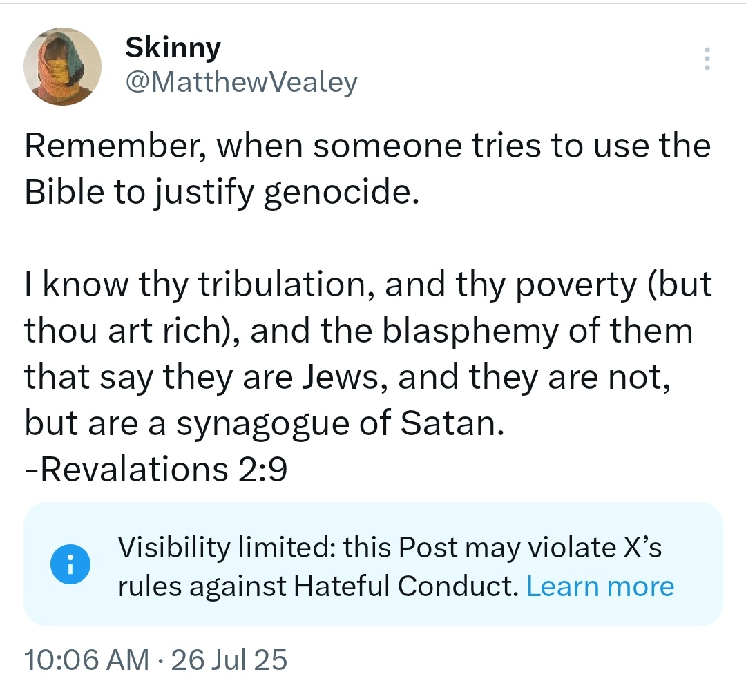 MatthewVealey's tweet image. Quoting the Bible is hateful 🤣