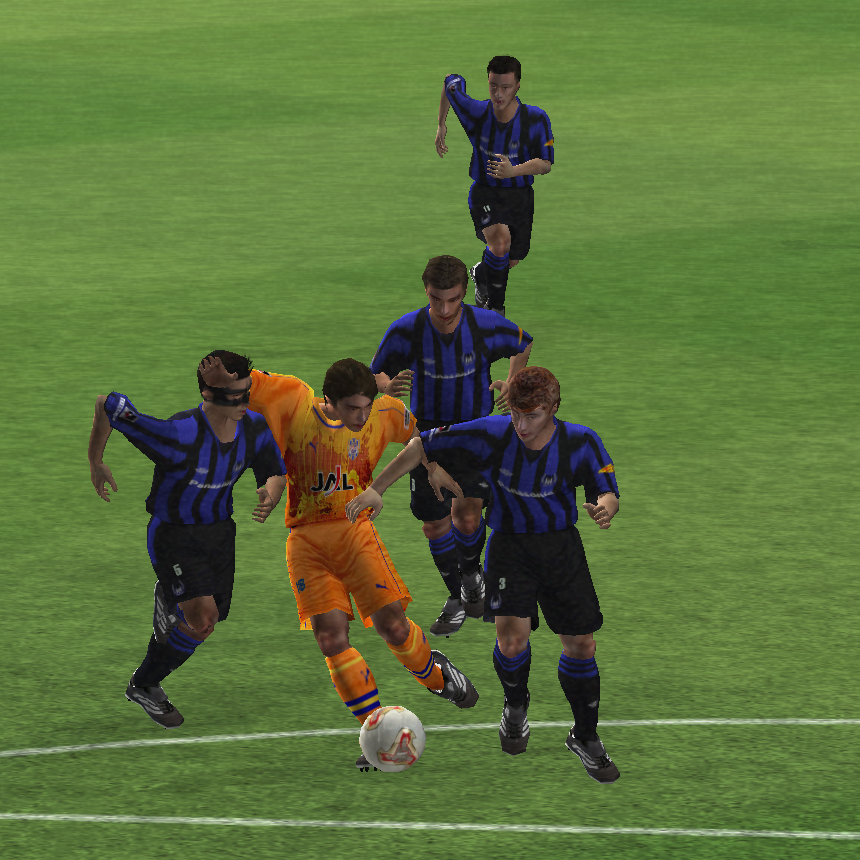 Tich_SPulse's tweet photo. Hideaki Kitajima gives a hard time to Gamba Osaka. ๐ข#fifa2003 https://t.co/P4bmpWkEZg