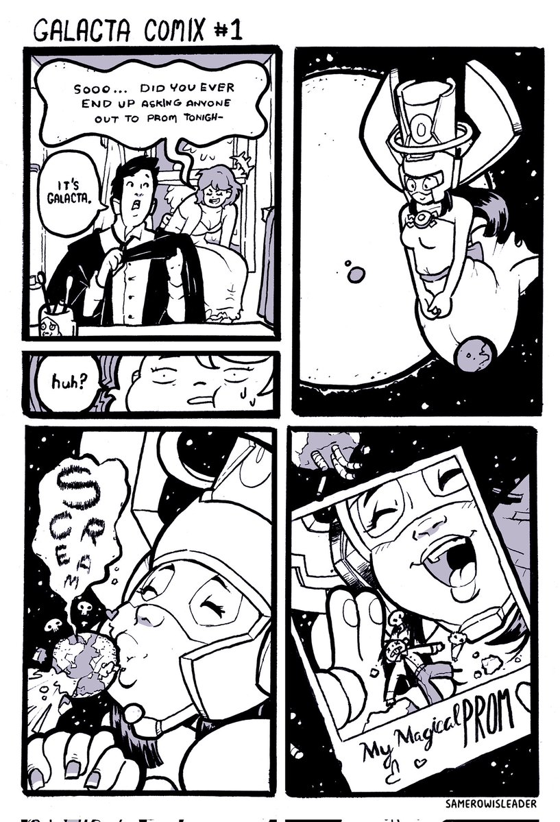 IsSamerow's tweet image. Since the F4 movie&apos;s out, here&apos;s a comic I made a few months ago features Galactus&apos; gargantuan cutie patootie daughter. #FantasticFour    #galactus #galacta