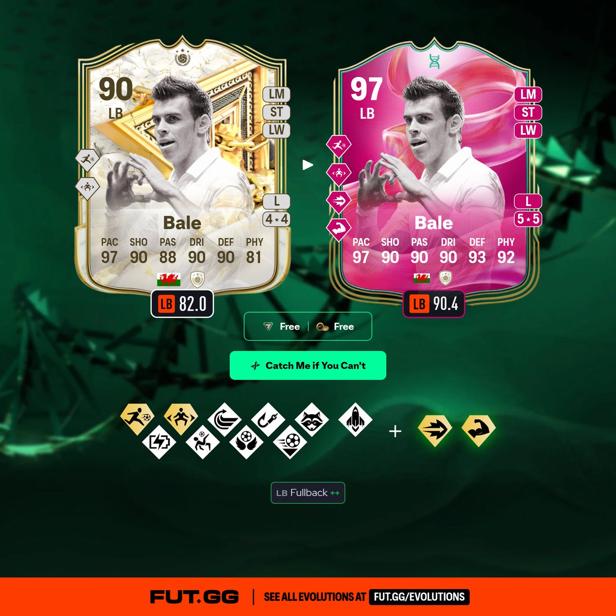 FUTxGG's tweet image. 🚨 New Evolution LIVE on FUTGG

🧬 Catch Me if You Can’t
💰 FREE

Check out all the options on the FUTGG site &amp;amp; app now! 📲