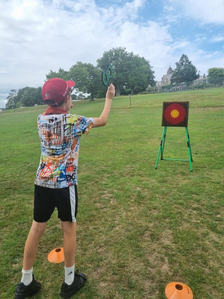 3rdBanstead's tweet image. Full day of activities including archery, trek cart race, mind games, axe thowing, welly wanging and board games.