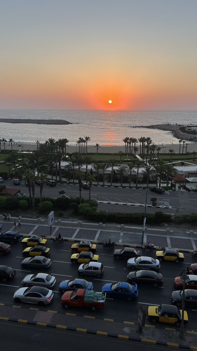 Egyptian sunset by the Mediterranean Sea