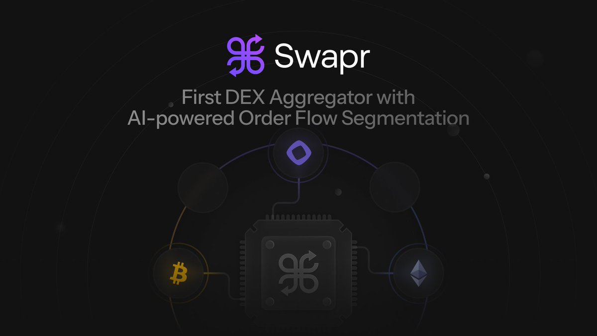 Let's see  tdy <a href="/apr_labs/">aPriori ⌘</a> announcing swapr here 👇🏻

1⃣ Meet Swapr: It's a new decentralized exchange (DEX) aggregator, built to make crypto trading better for you, powered by some slick AI tech.

2⃣ Not Your Typical TradFi: In traditional finance, brokers and market makers profit