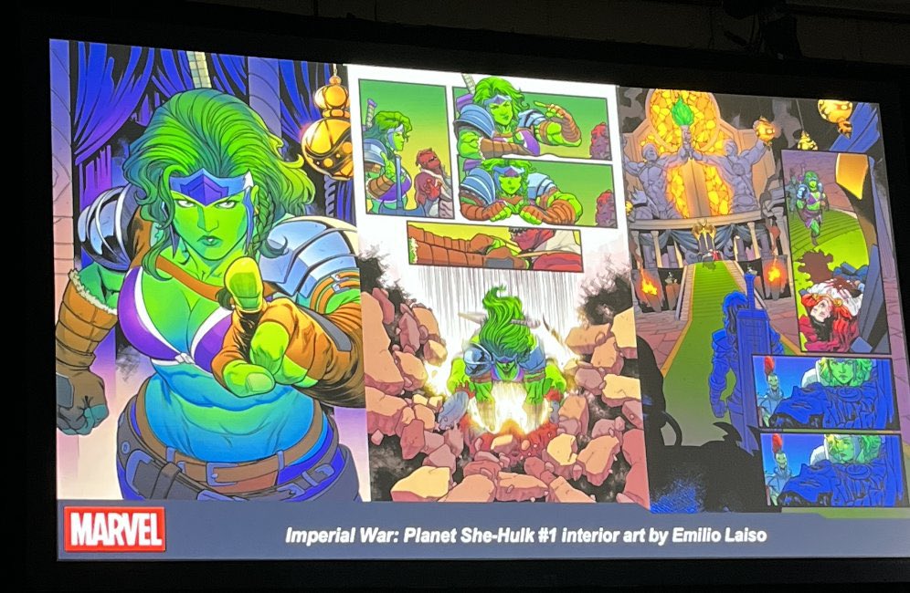 shulkiearchives's tweet image. further look into the interior art for imperial war: planet she-hulk #1 by emilio laiso