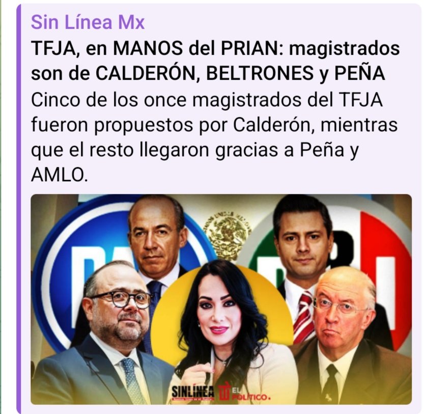 Meminehappy's tweet image. EL @TFJAMexico . . .
UNO DE LOS ÚLTIMOS BASTIONES PARA LA IMPUNIDAD DE LA
" MAFIA DEL PODER Y LA OLIGARQUÍA "
¡ CORRUPCIÓN, IMPUNIDAD, CLASISMO, RACISMO
INCONDICIONALES DE @AccionNacional @PRI_Nacional Y @MFBeltrones
¡ SE DEBE REFORMAR ! 👍🇲🇽